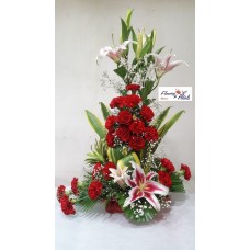 Lily and cardnation Arrangement